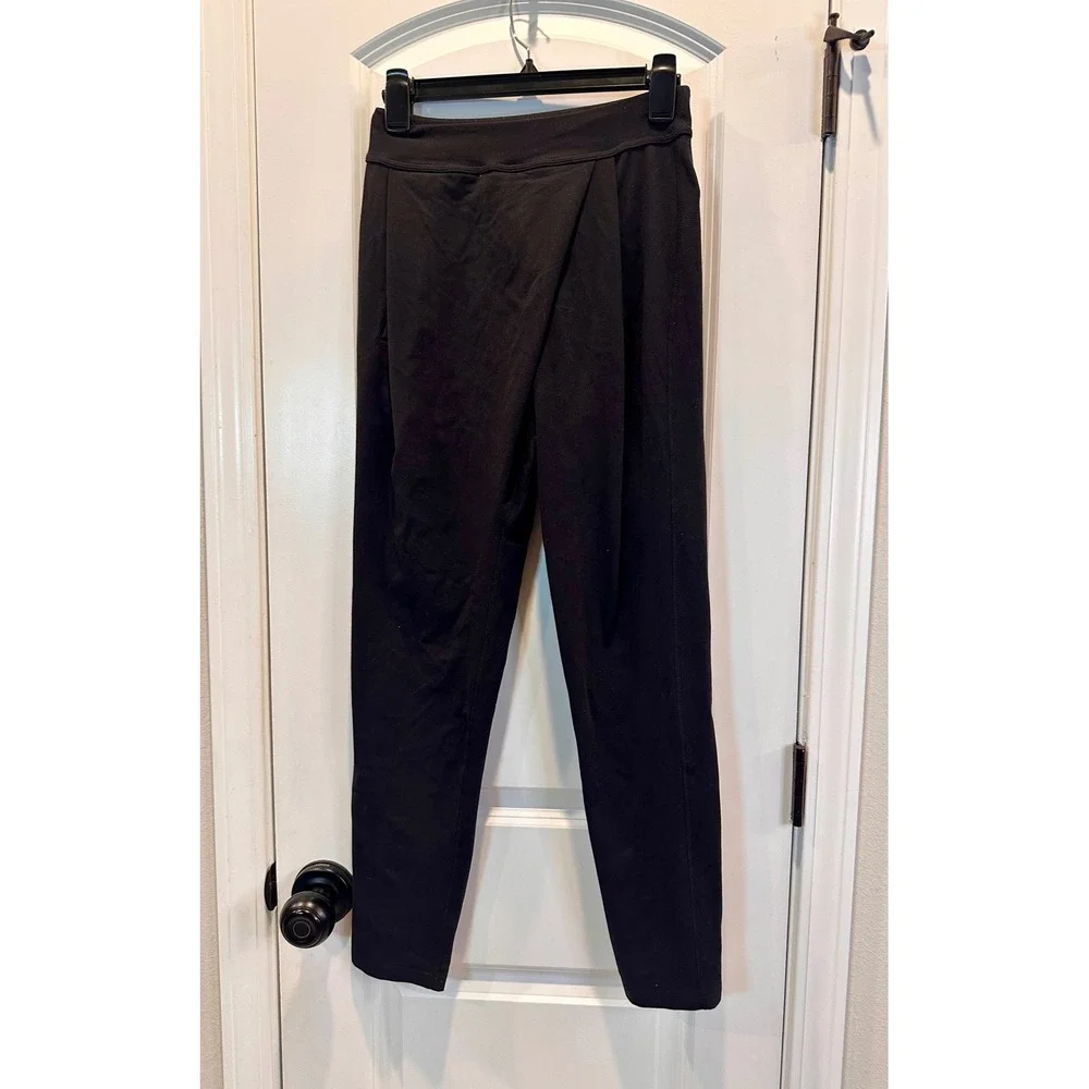 Lululemon Jogger Pants Womens 4 Black Good Tapered Pleated Pocket Activewear